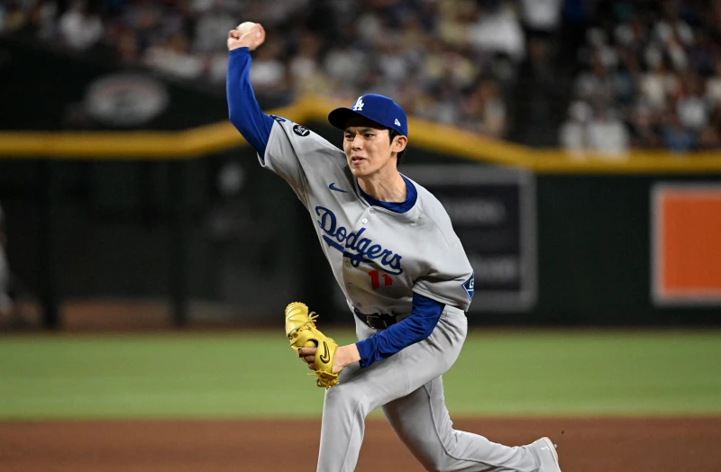 洛杉磯道奇日籍投手佐佐木朗希，今迎來大聯盟生涯首次中繼登板，主投1局無失分。法新社