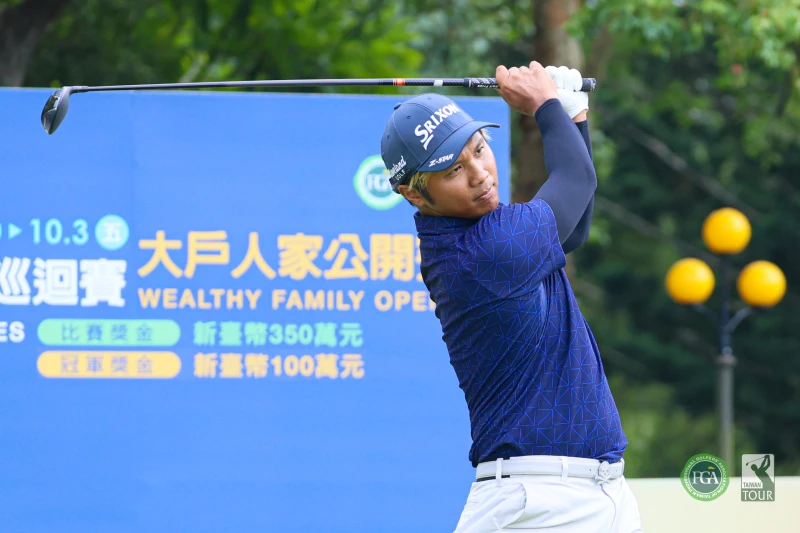 林永龍第一回合以68桿-4暫並列第四。Tpga／林聖凱攝影