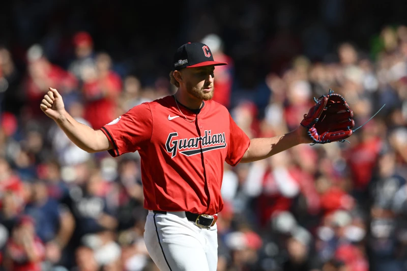 守護者派出Tanner Bibee，本季先發31場，12勝11敗，ERA 4.24。法新社