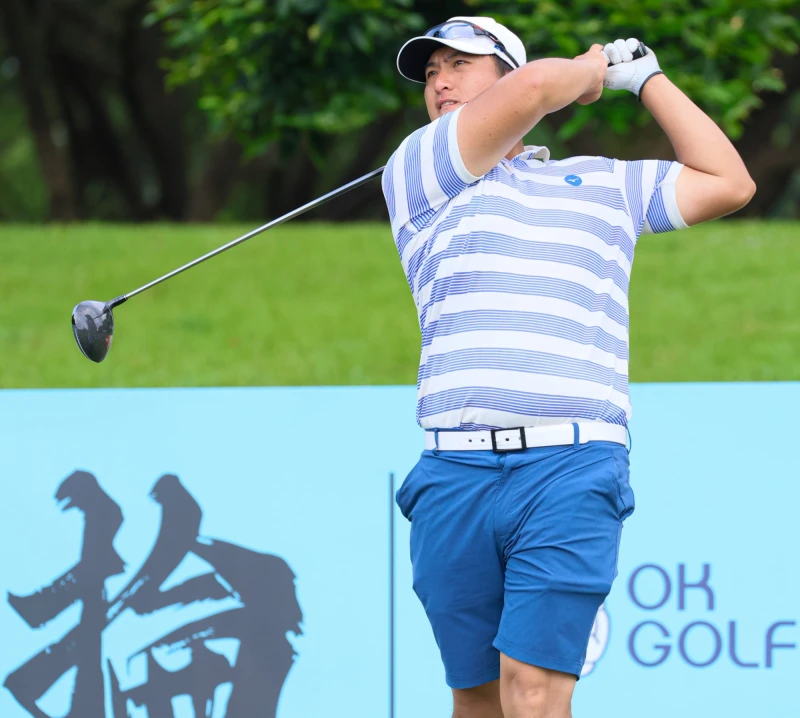 高藤今天抓7鳥吞1柏忌打出66桿是第三回合最低桿以總桿208桿-8暫時並列第三。Tpga／林聖凱攝影