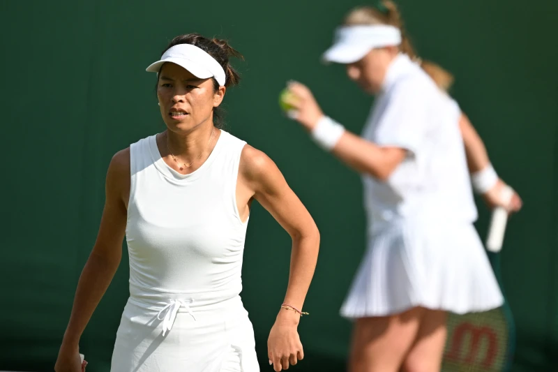 謝淑薇／奧絲塔朋科(Jelena Ostapenko，拉脫維亞)組合惜敗無緣中網決賽。法新社