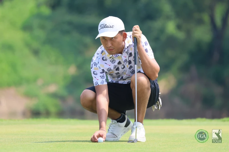 彭弘瑾第一回合以69桿-3暫並列第二。Tpga／林聖凱攝影
