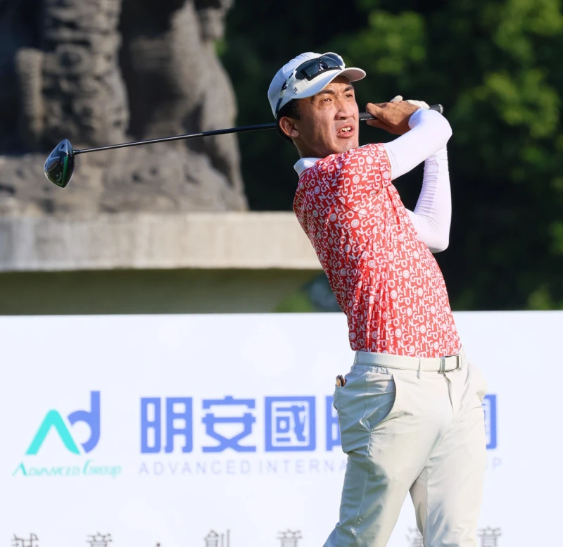 江以安第一回合以69桿-3暫並列第二。Tpga／林聖凱攝影