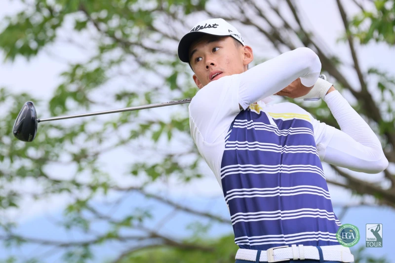 蔡勁暘第一回合以68桿-4單獨領先。Tpga／林聖凱攝影 