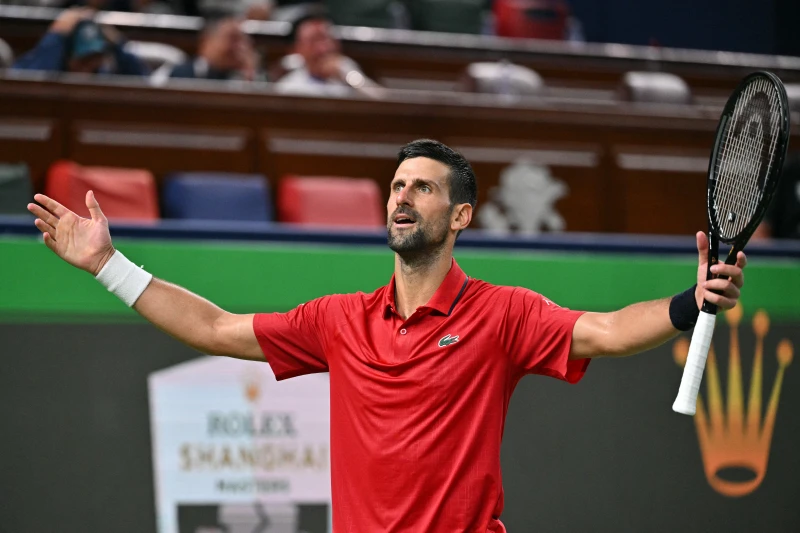 塞爾維亞前世界球王喬科維奇（Novak Djokovic）第八十度晉大師賽4強。法新社