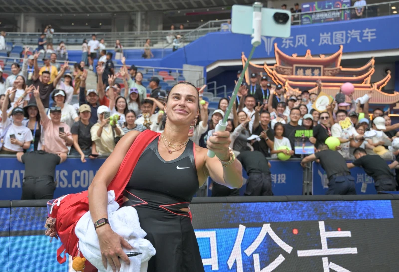 現任世界球后、白俄羅斯名將莎芭蓮卡（Aryna Sabalenka）四度參加武漢公開賽保持全勝不敗。法新社