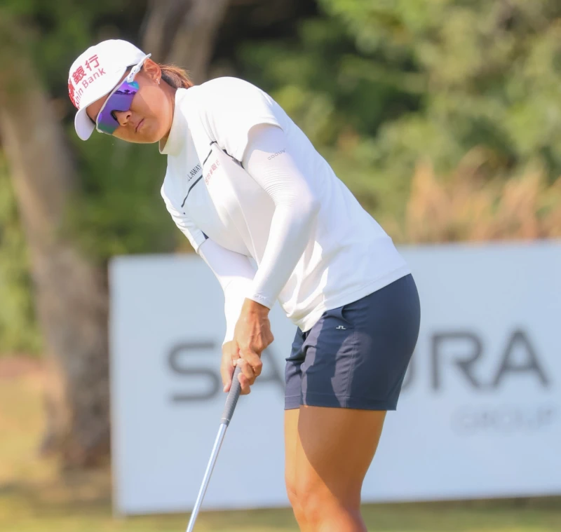 陳之敏第一回合打出64桿-8的佳績暫居第二。Tlpga／葉勇宏攝