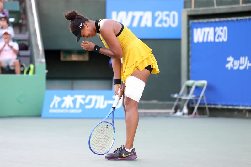 大阪直美(Naomi Osaka)今在日本公開賽含淚帶傷奮戰。法新社