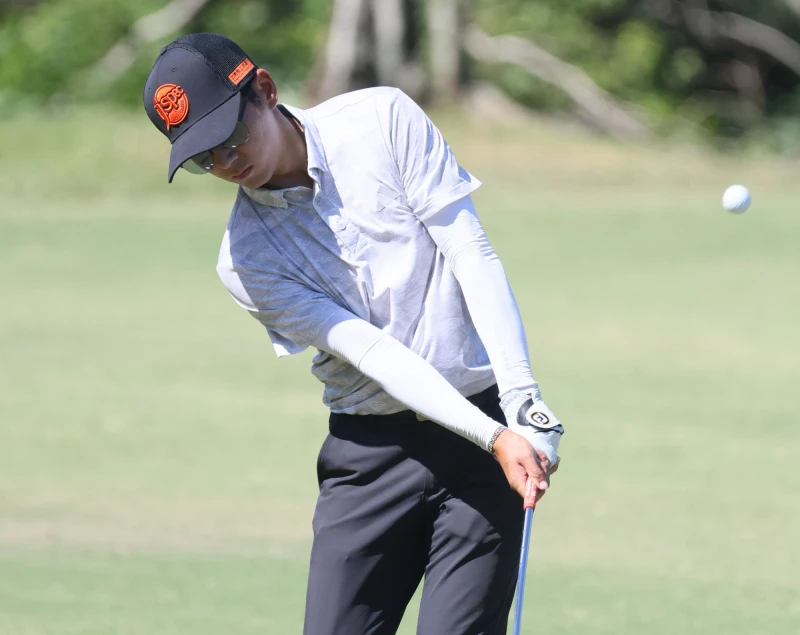 謝霆葳第一回合以69桿 3單獨領先。tpga／林聖凱攝影