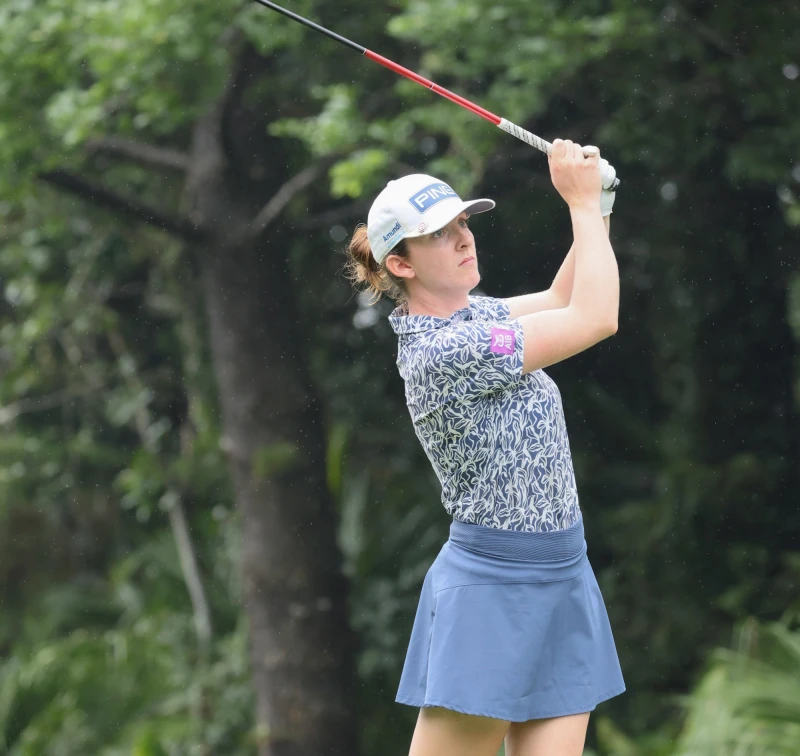 愛爾蘭選手勞倫Lauren Walsh第一回合擊出68桿-4的成績暫並列第三。Tlpga／葉勇宏攝