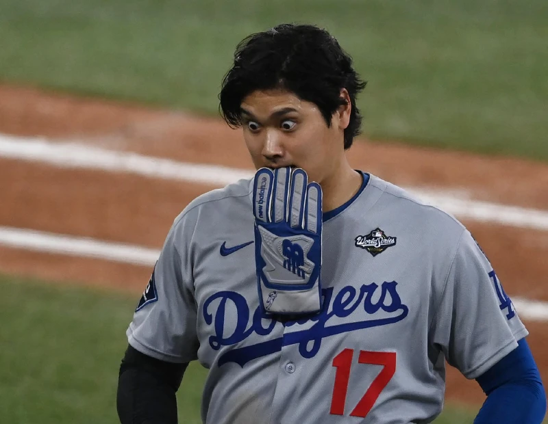 大谷翔平炸出生涯在世界大賽的首轟,成為道奇最大亮點。法新社
