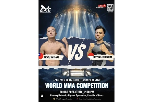 「蜜獾武士」彭皓宇，受邀代表中華民國參加WXF世界綜合格鬥大賽，而且海報上還掛著中華民國國旗。WXF世界格鬥聯盟＆ 進行勢格鬥館提供