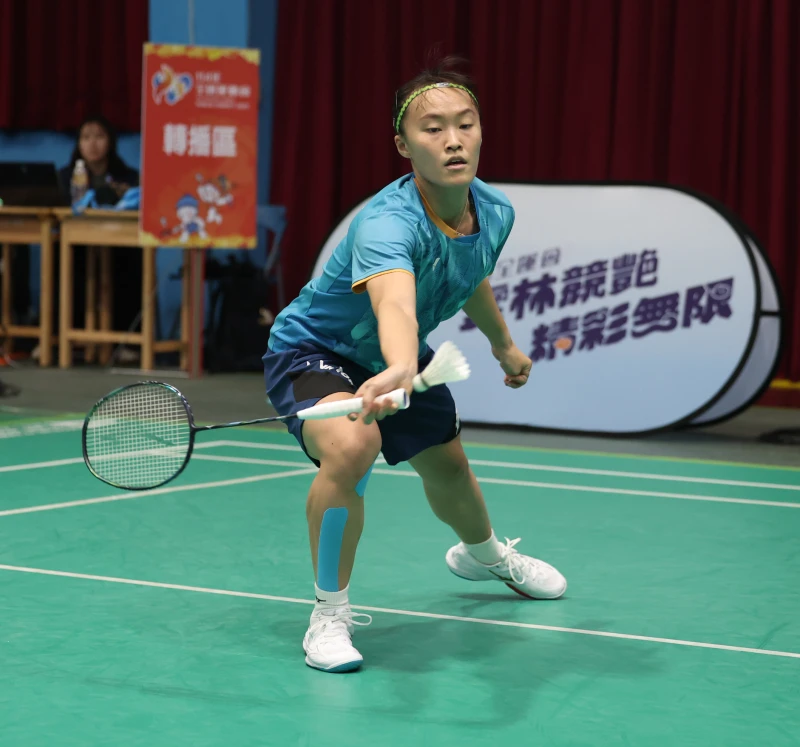 「美津濃之星」許玟琪帶著最愛的球鞋WAVE Claw 3征戰今年最後兩站賽事。李天助攝