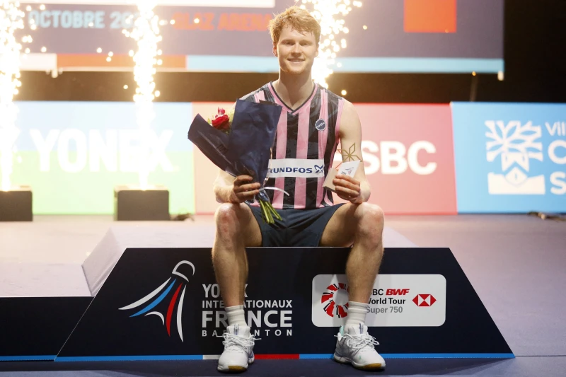 前球王安東森(Anders Antonsen)檢舉自己的教練遭重罰。法新社
