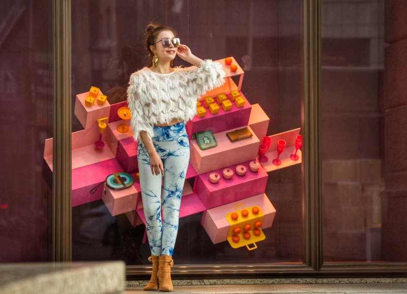 米薇喜歡自己的品牌翹臀褲,既運動又時尚。陳米薇提供