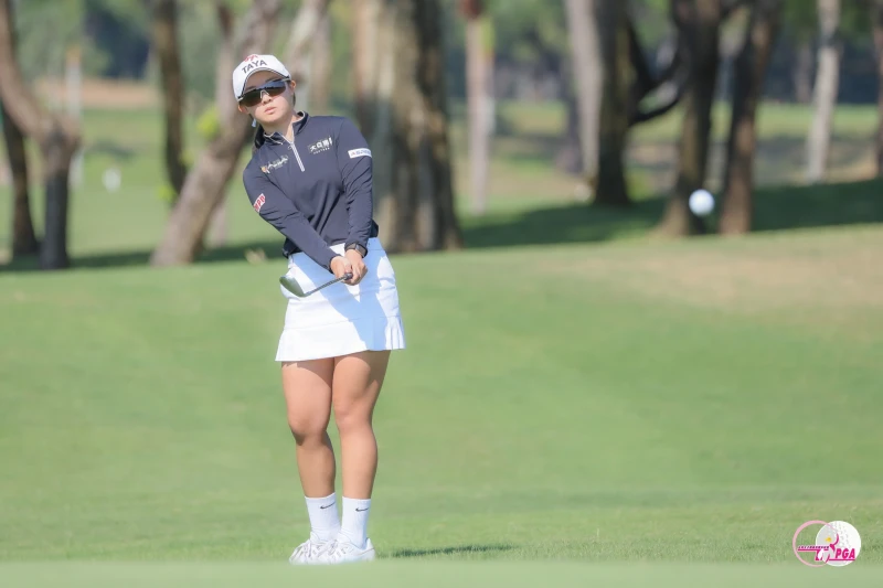 洪玉霖第一回合打出低於標準桿5桿的67桿領先群雌。Tlpga／葉勇宏攝