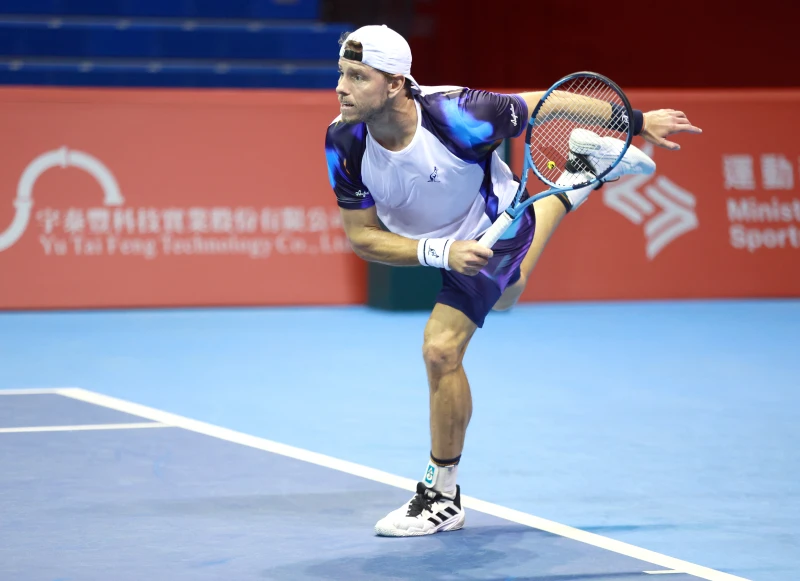 頭號種子、世界第113澳洲球員達克沃思(James Duckworth)發球威力強大。海碩運動整合行銷提供