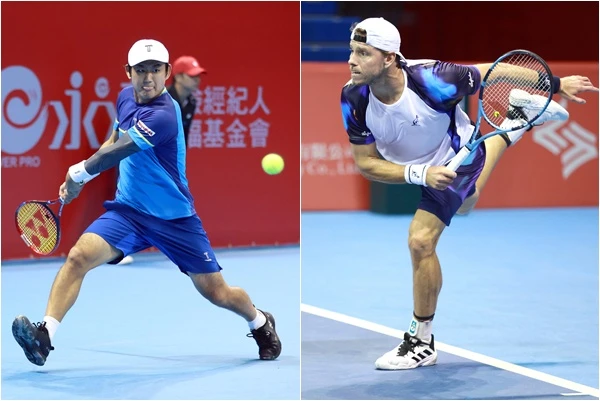 三太子盃頭號種子澳洲球員達克沃思(右)對上第2種子日本西岡良仁爭冠。合成照片