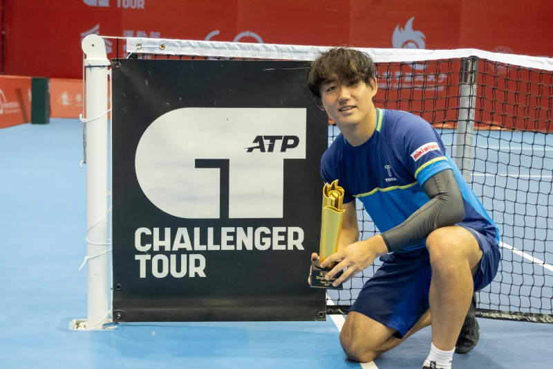 日本第二種子西岡良仁Yoshihito Nishioka首度參賽就封王。海碩運動整合行銷提供