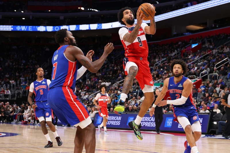 底特律活塞康寧漢(Cade Cunningham)的大三元打出代表作。法新社