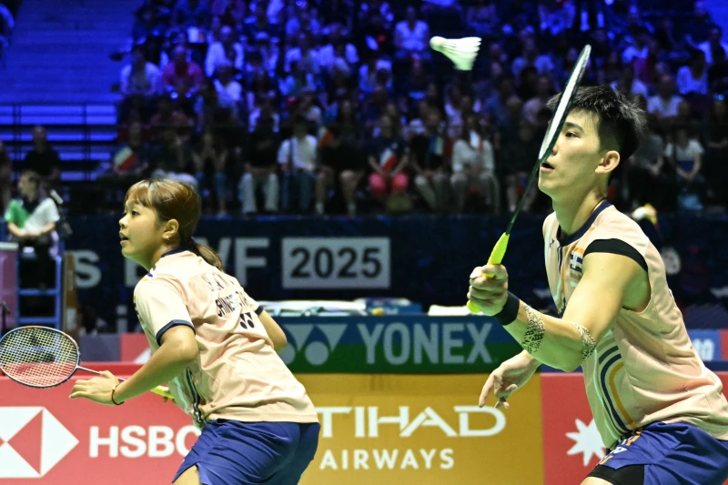 中租葉宏蔚／詹又蓁今年第三度闖進混雙4強。法新社