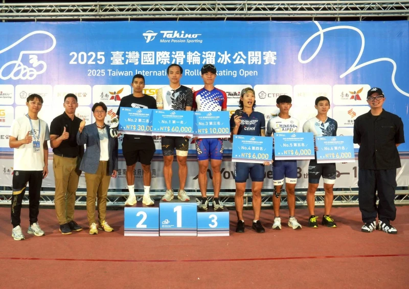 30歲亞運雙金老將趙祖政獲男子成人總排第一獲6萬元獎金。中華滑輪溜冰協會提供