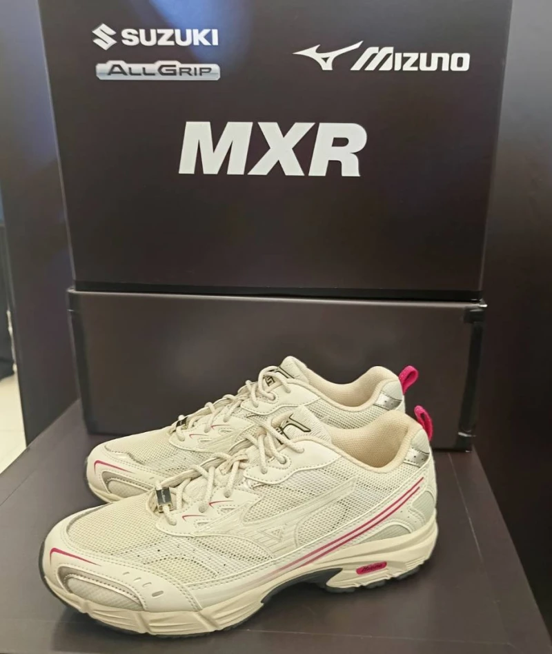ALLGRIP × MIZUNO 全新聯名系列商品的MXR休閒鞋。詹健全攝