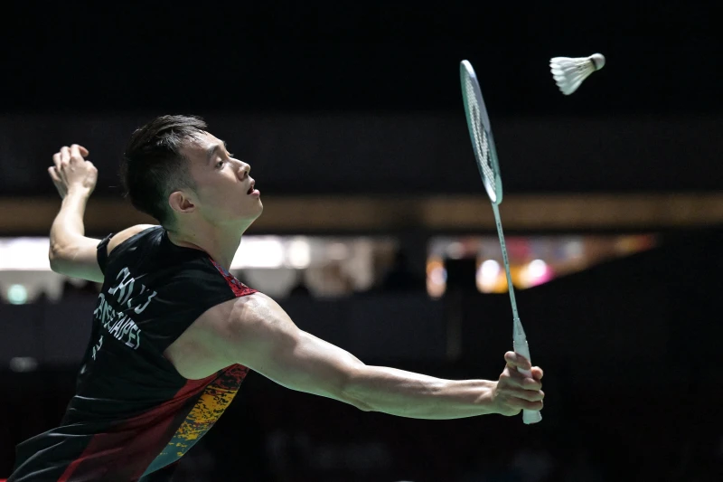 戚又仁首度在職業賽上打敗王子維晉級16強。法新社