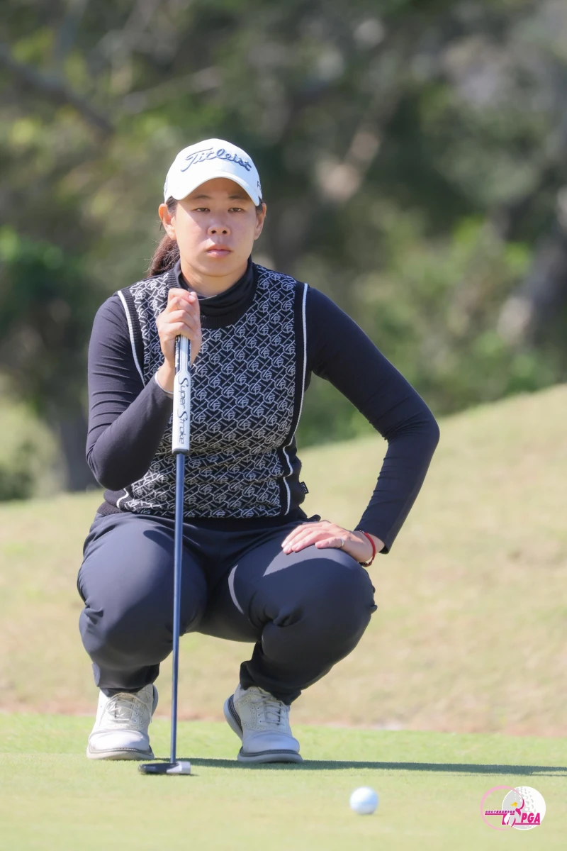 黃靖以兩回合總桿141桿-3暫排第二。Tlpga／葉勇宏攝