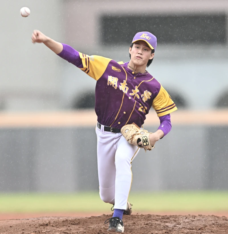 陳趙羿勳6局無失分奪勝投。大專體總提供