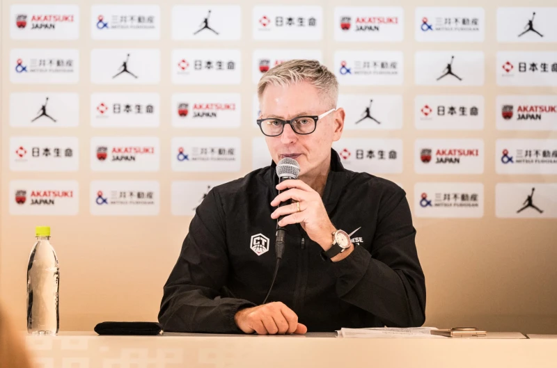 中華隊總教練圖齊第二戰將改變陣容與戰術與日本抗衡。摘自國際籃總鶴官網