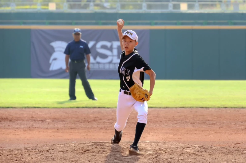 白河商工呂浩銓後援5局。學生棒聯提供