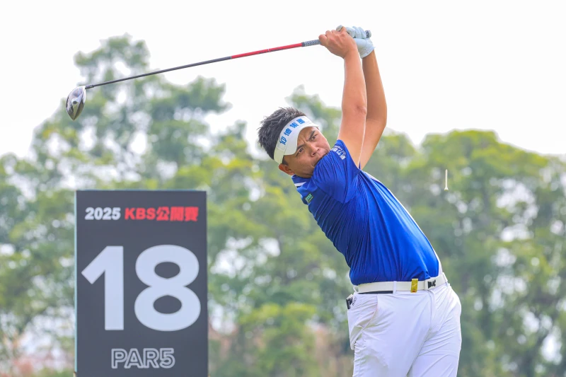 洪健堯在第二次延長賽中抓老鷹拿下冠軍。KBS公開賽提供