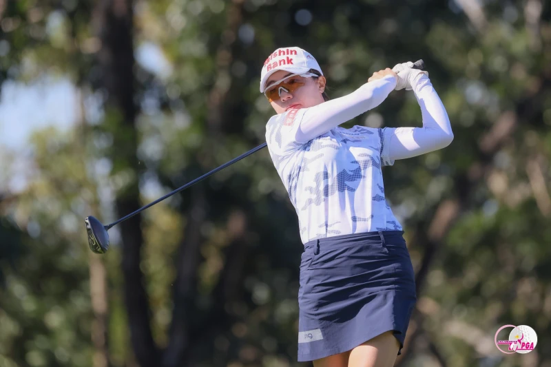 蔡佩穎以兩回合總桿低於標準桿5桿的139桿暫居第三。Tlpga／葉勇宏攝