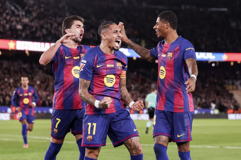 拉菲尼亞梅開二度。法新社