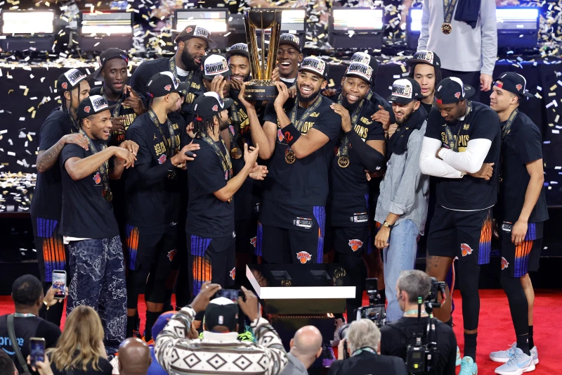 尼克奪得NBA CUP冠軍。近期拿下6連勝,6場都讓分且場場過盤。法新社