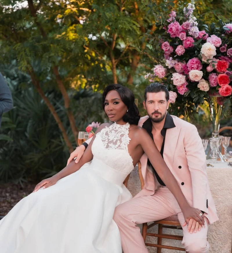 大威廉絲（Venus Williams）與伴侶普雷蒂（Andrea Preti）於佛羅里達州完成第二場婚禮。摘自大威IG