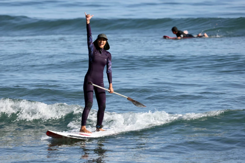 衝浪改變了阿彪的生活，讓他充滿正能量。特約記者 郭運復攝