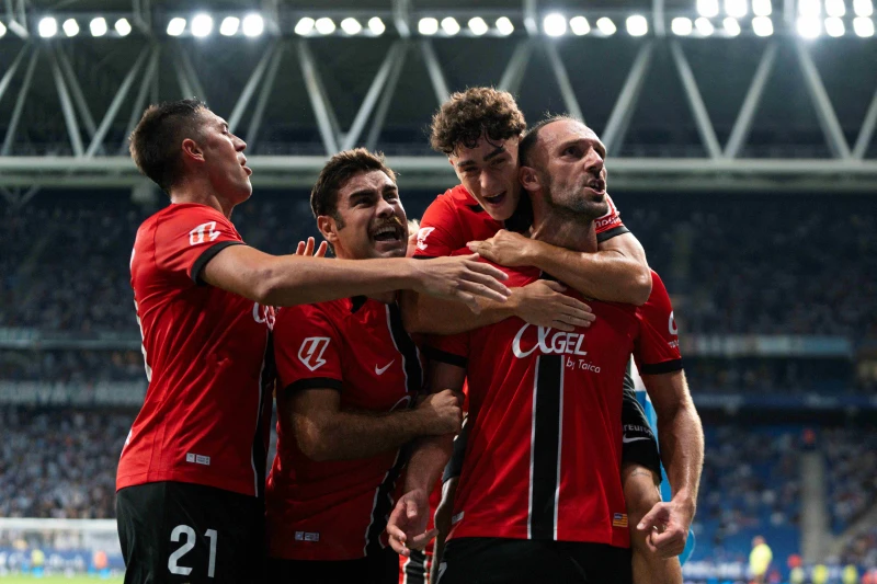 馬約卡頭號射手韋達特·穆里奇（右1）本季16場轟進9球，火力十足。法新社