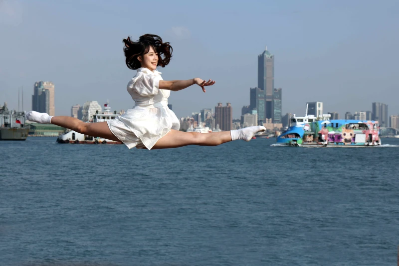 體操仙子子星隨時可以展現出騰空跳躍的美感。特約記者 郭運復攝影