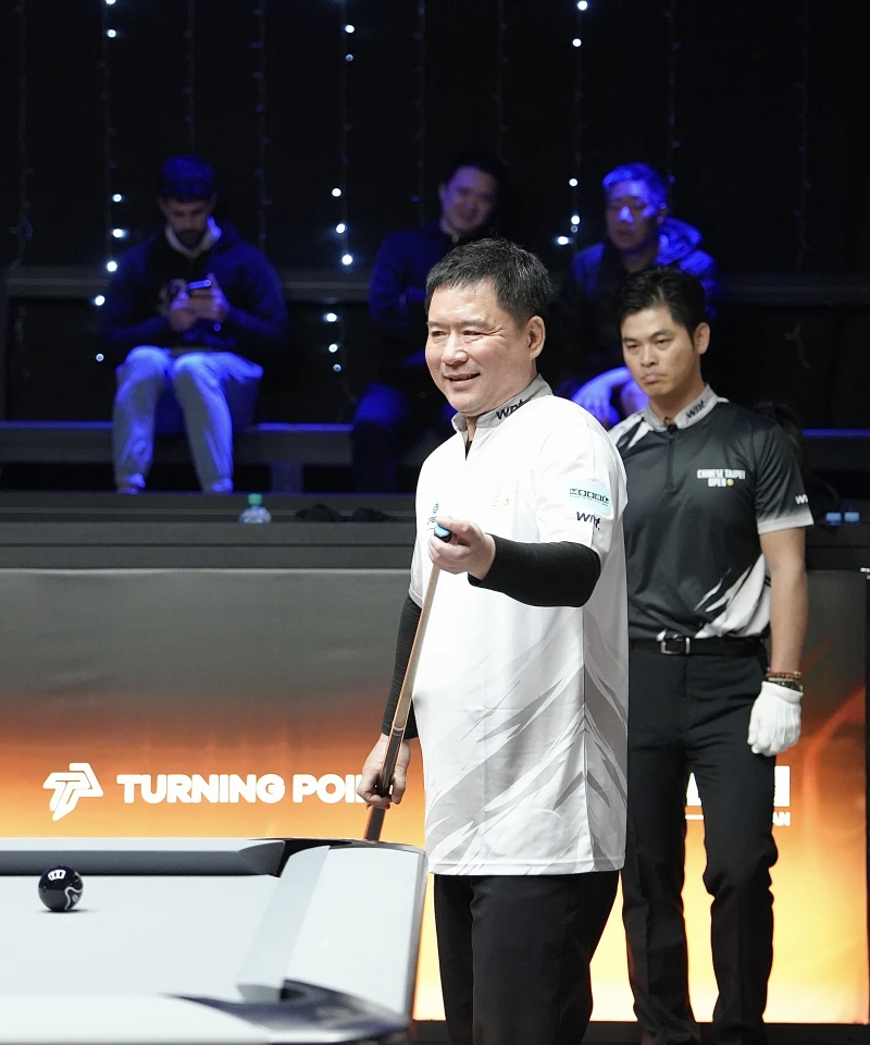 賴嘉雄關鍵五號球精彩灌進露出滿意微笑。大會提供