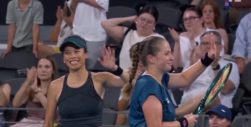 謝淑薇組合在決賽只被破發一局。摘自推特