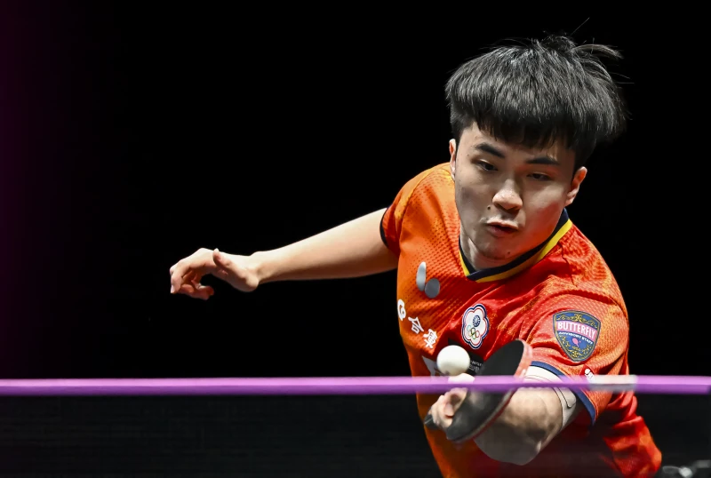 林昀儒拿下睽違兩年兩個月的WTT冠軍。法新社