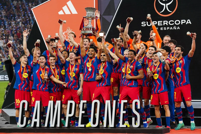 巴塞隆納第十六度拿下超級盃冠軍。法新社