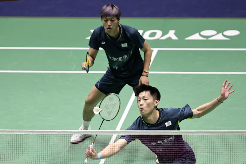 合庫男雙組合李哲輝/楊博軒打敗去年冠軍8強。法新社