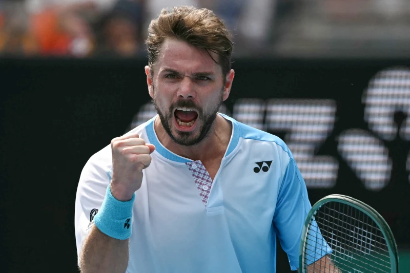 40歲瑞士老將瓦林卡（Stan Wawrinka）成功打進澳網第二輪。法新社