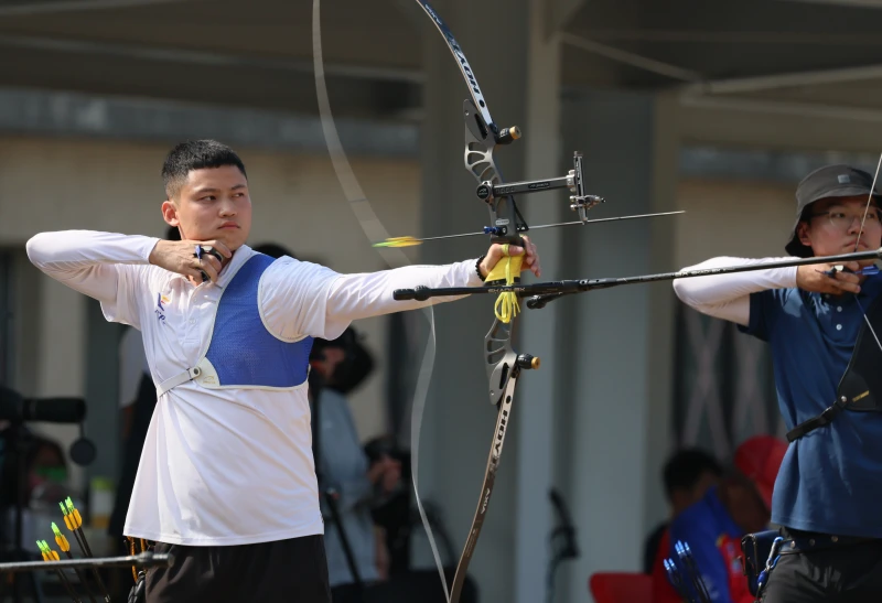 湯智鈞在三次選拔賽中都一枝獨秀。中華民國射箭協會提供