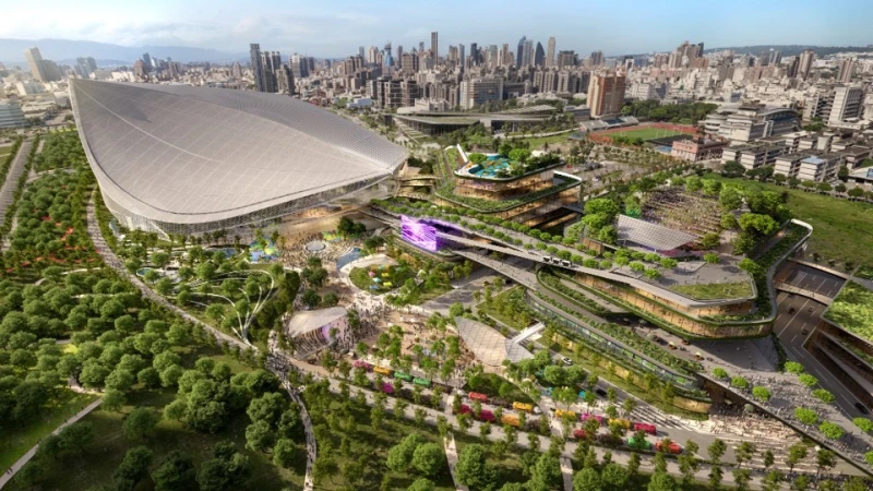超巨蛋園區配置模擬圖示意圖圖片僅供參考。（圖:台中運動局提供）