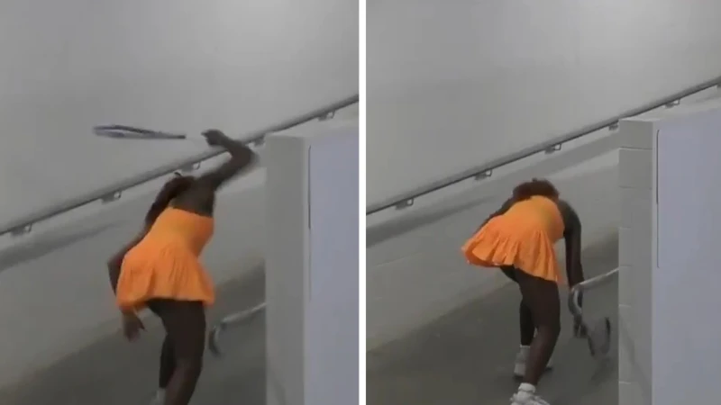 美國網球新星高芙（Coco Gauff）因落敗後摔拍事件被外流而成焦點。摘自TMZ推特