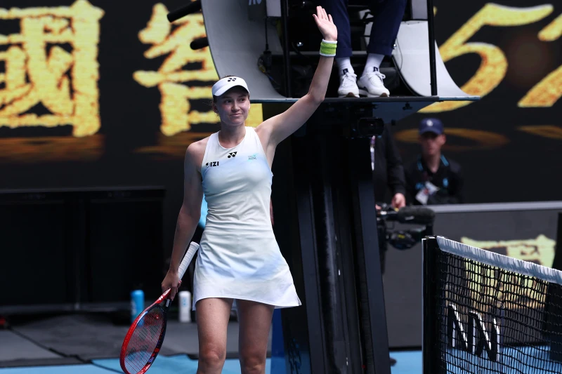 蕾芭金娜強勢闖入澳網女單4強。法新社